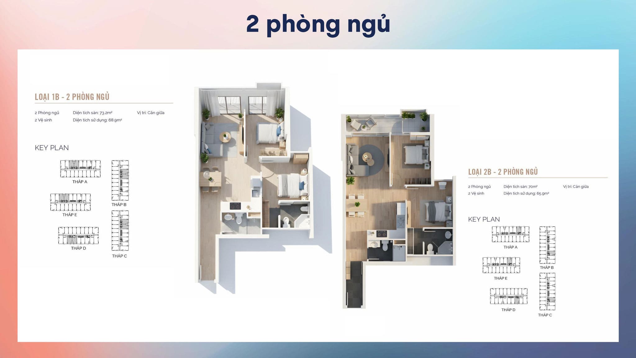 Layout thiết kế căn hộ 2 phòng ngủ dự án MT Eastmark City