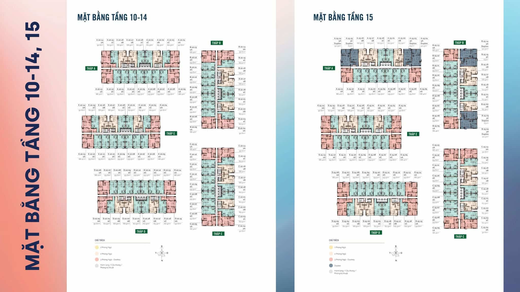 Mặt bằng điển hình tầng 10- 15 dự án MT Eastmark City Thủ Đức