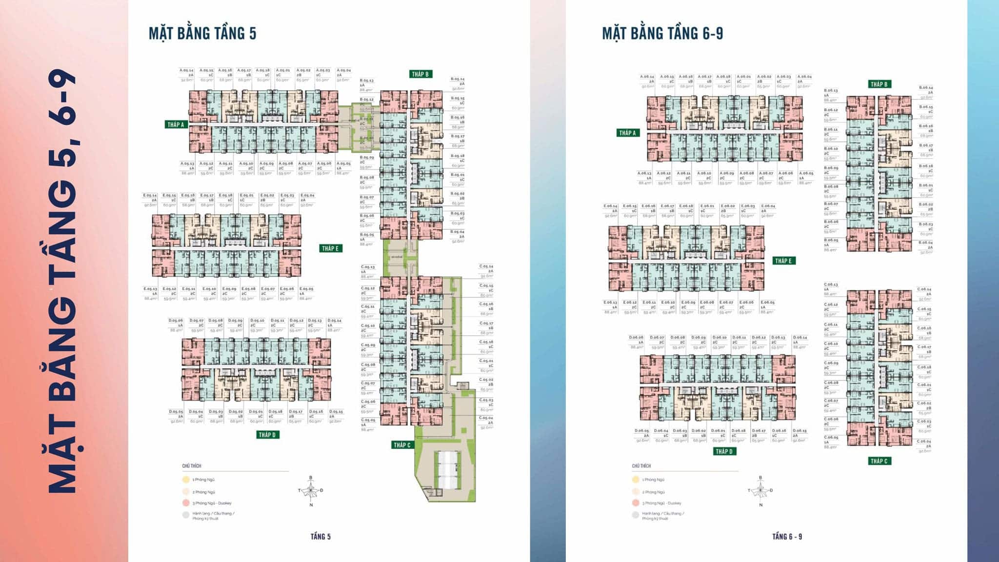 Mặt bằng điển hình tầng 5- 9 dự án MT Eastmark City Thủ Đức