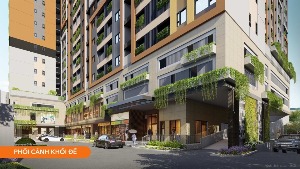 Phối cảnh khối đế căn hộ The Aspira Phối cảnh khối đế căn hộ The Aspira