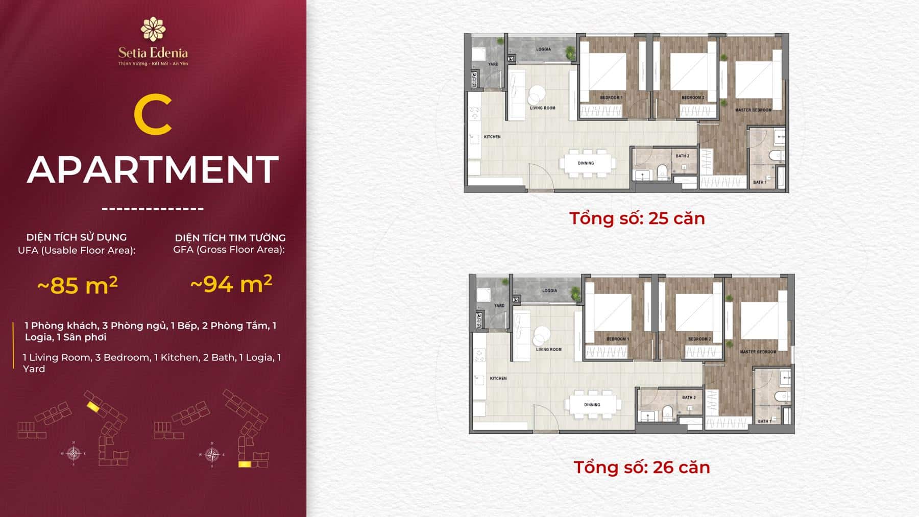 Setia Edenia Thiết kế căn hộ Setia Edenia