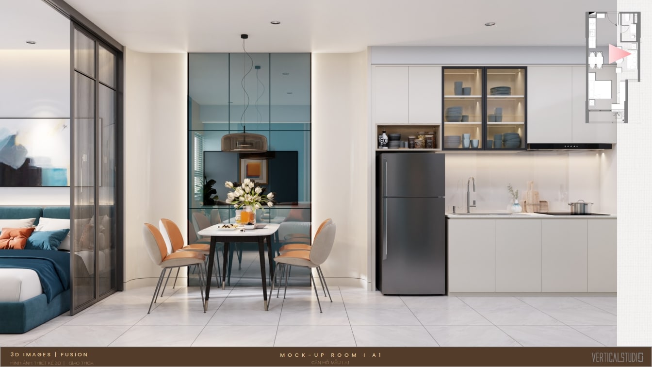 Thiết kế nhà mẫu 1 phòng ngủ The Aspira (2) Thiết kế nhà mẫu 1 phòng ngủ The Aspira (2)