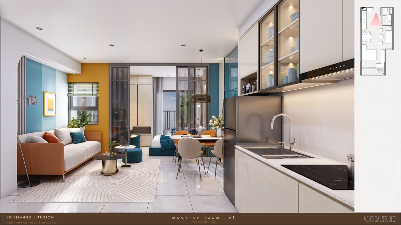 Thiết kế nhà mẫu 1 phòng ngủ The Aspira (3) Thiết kế nhà mẫu 1 phòng ngủ The Aspira (3)