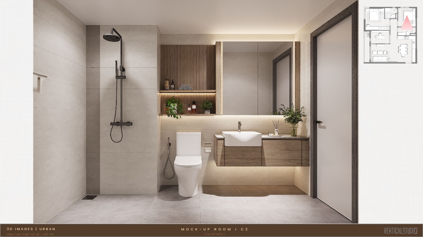 Thiết kế nhà mẫu 2 phòng ngủ góc The Aspira (3) Thiết kế nhà mẫu 2 phòng ngủ góc The Aspira (3)