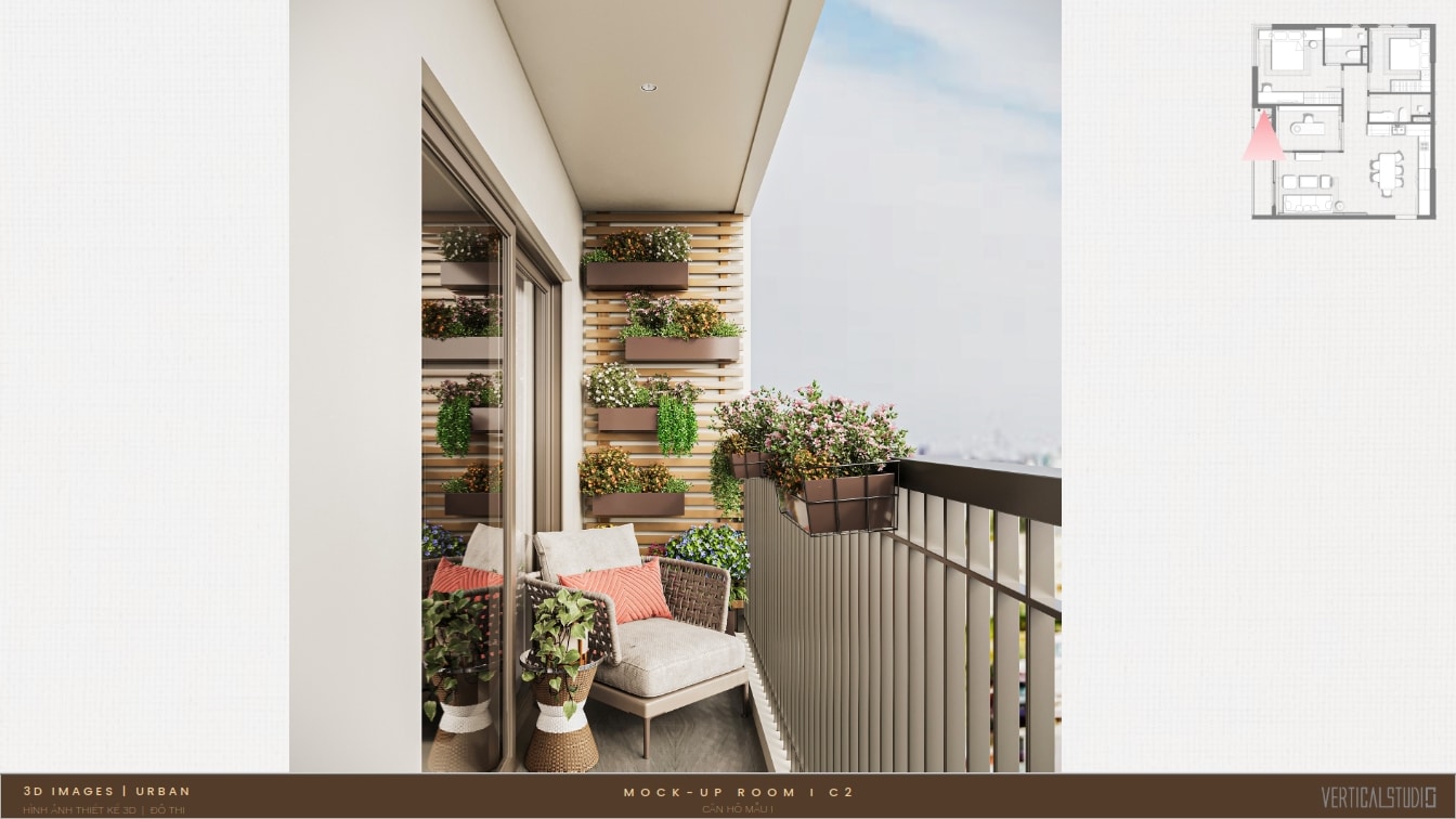 Thiết kế nhà mẫu 2 phòng ngủ góc The Aspira (8) Thiết kế nhà mẫu 2 phòng ngủ góc The Aspira (8)