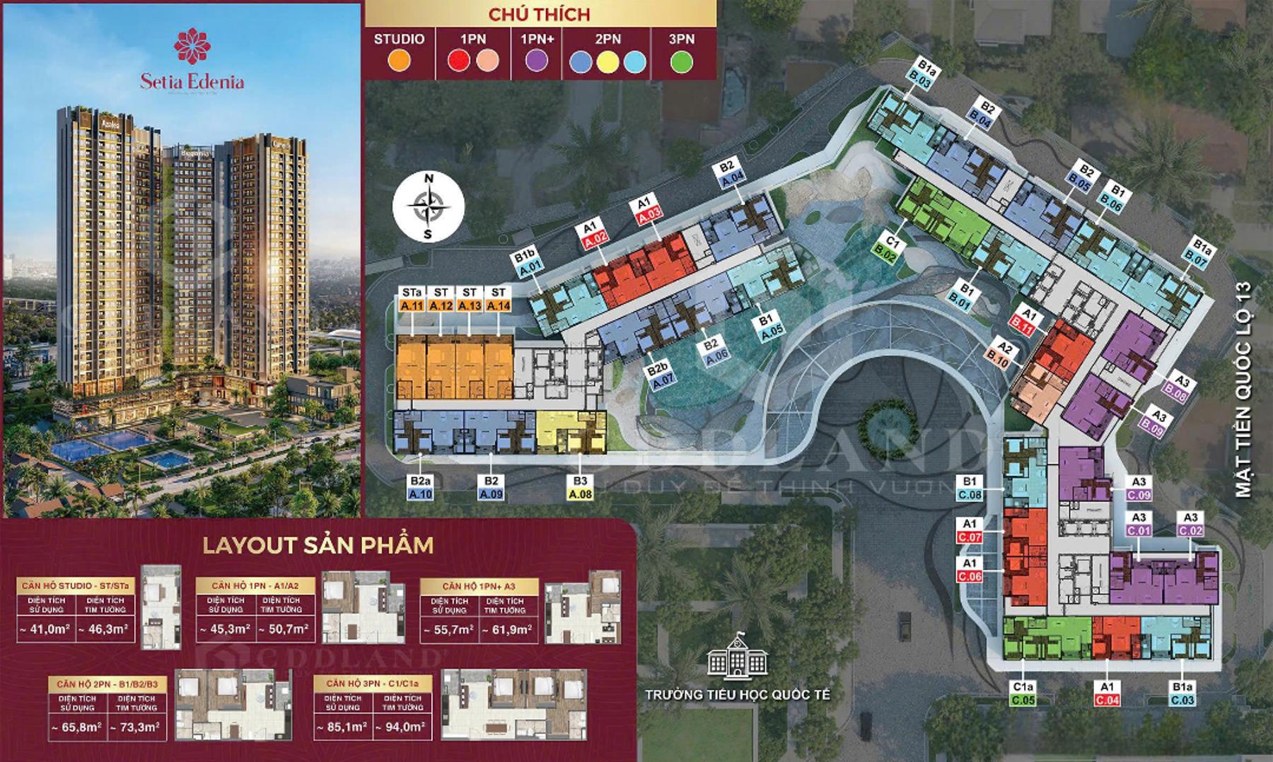 Setia Edenia Mặt bằng tổng thể