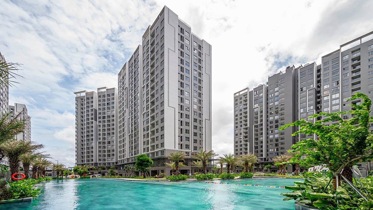 Phối cảnh tổng thể dự án căn hộ chung cư The Gió Riverside Bình Dương chủ đầu tư An Gia Mua bán cho thuê căn hộ chung cư West Gate Bình Chánh