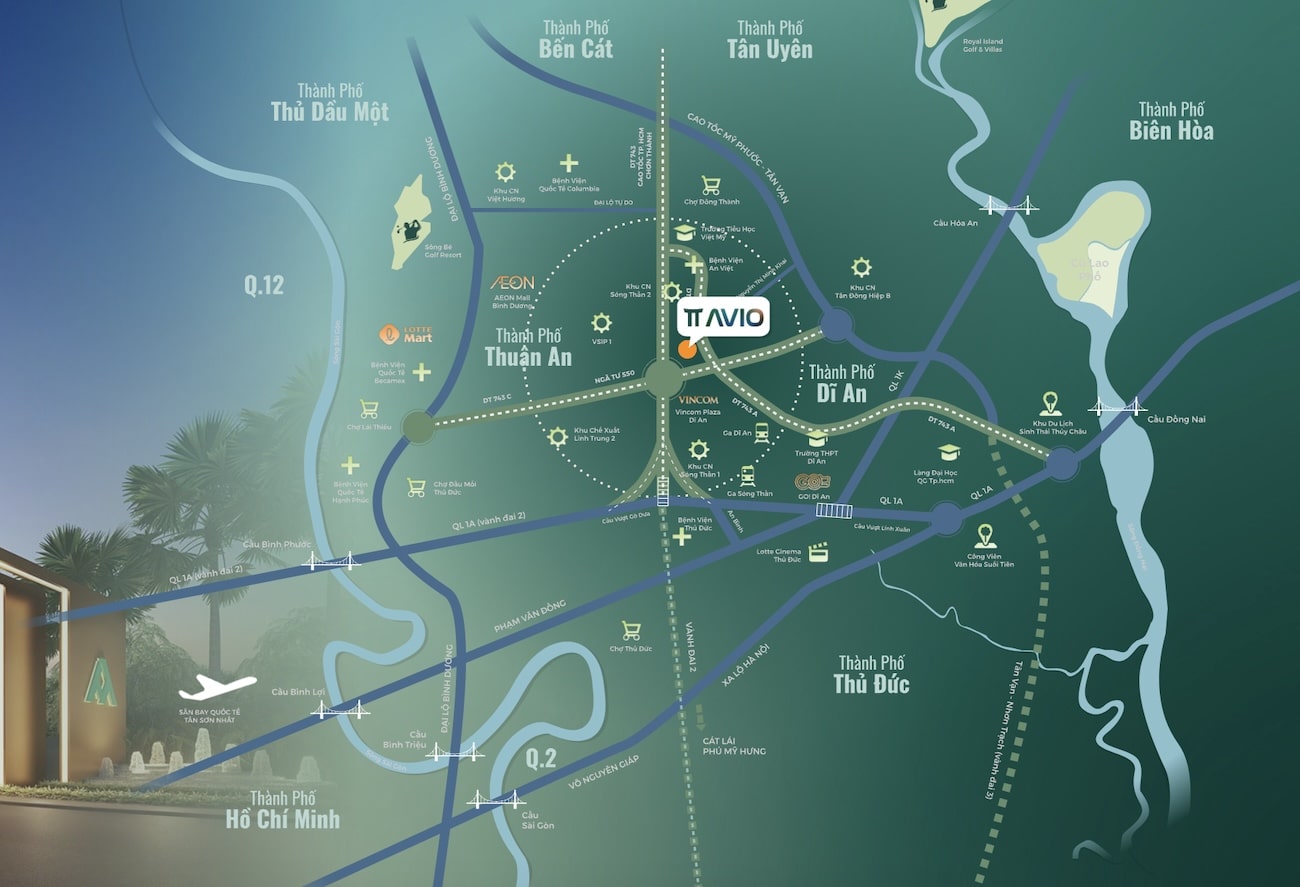 Bản đồ Vị trí dự án TT Avio
